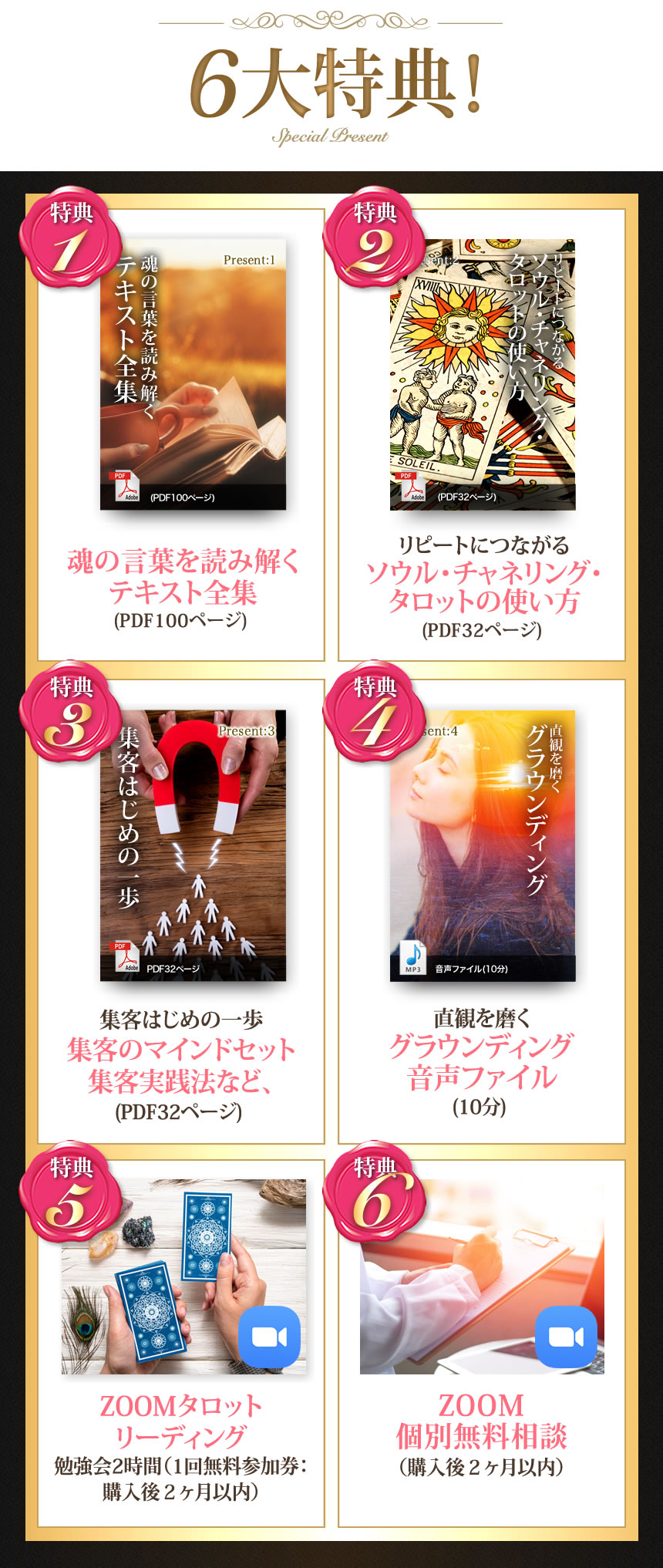 購入者限定6大特典!